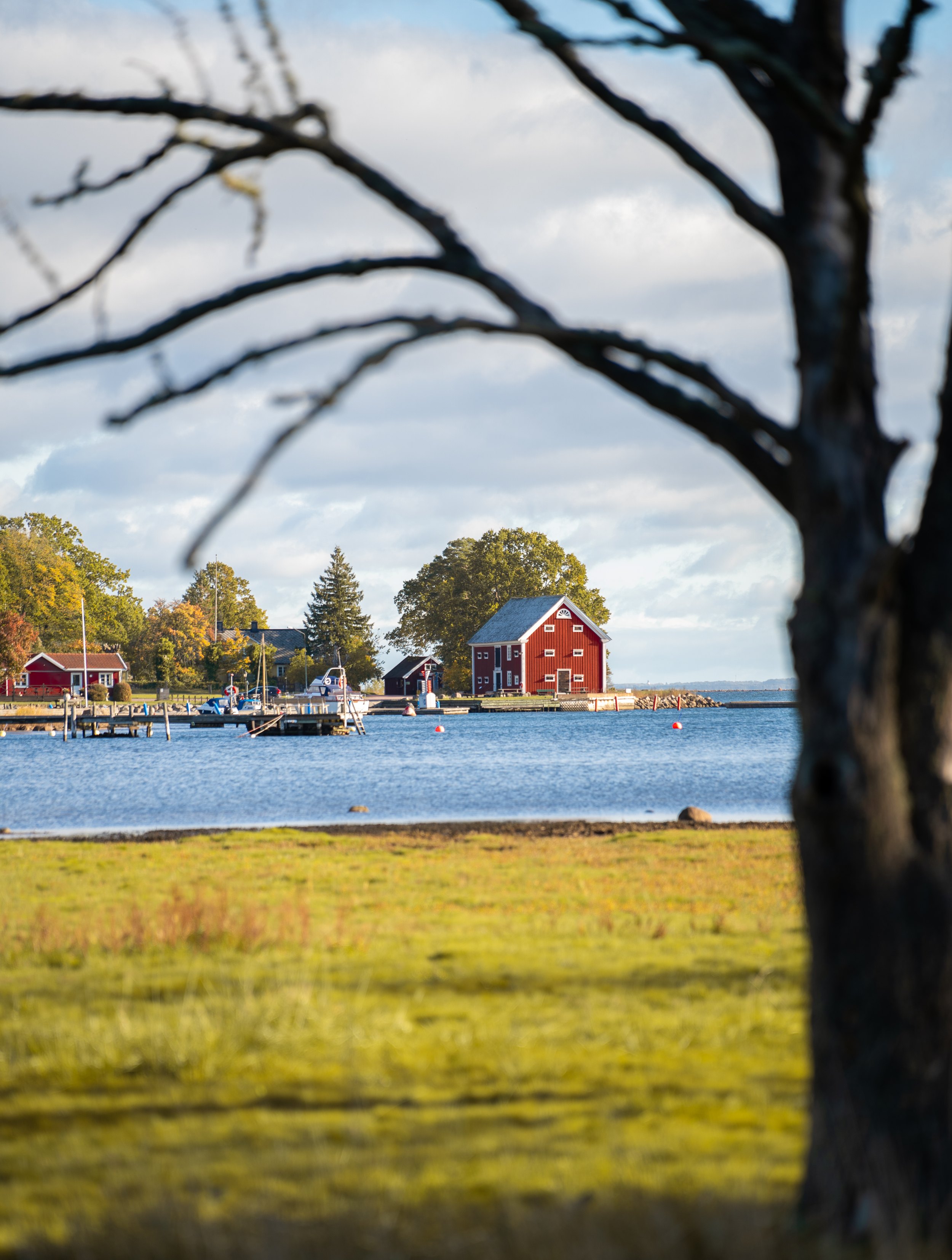 Vy över Ekenäs hamn.
